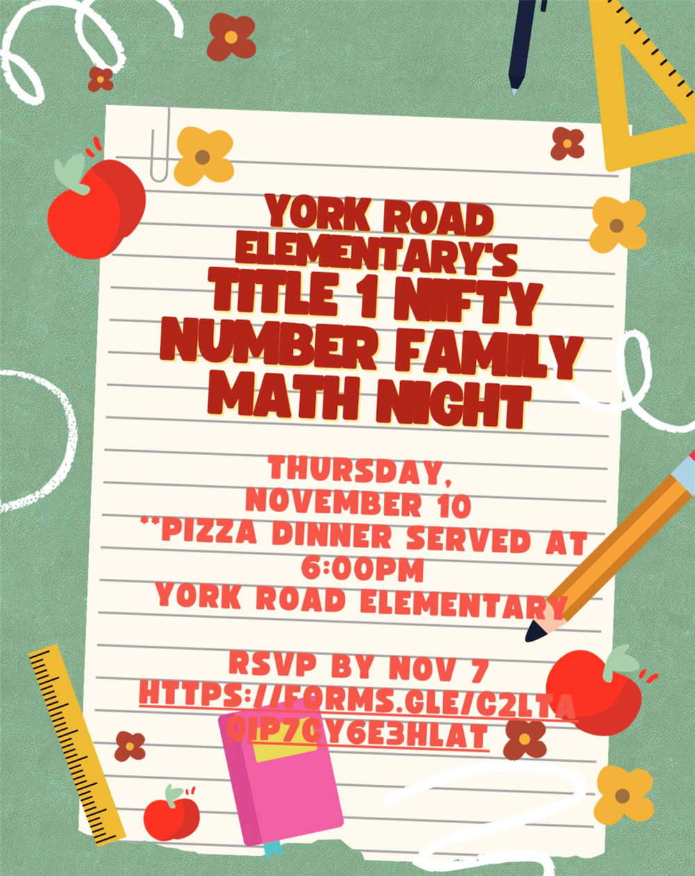  Title I Nifty Number Family Math Night